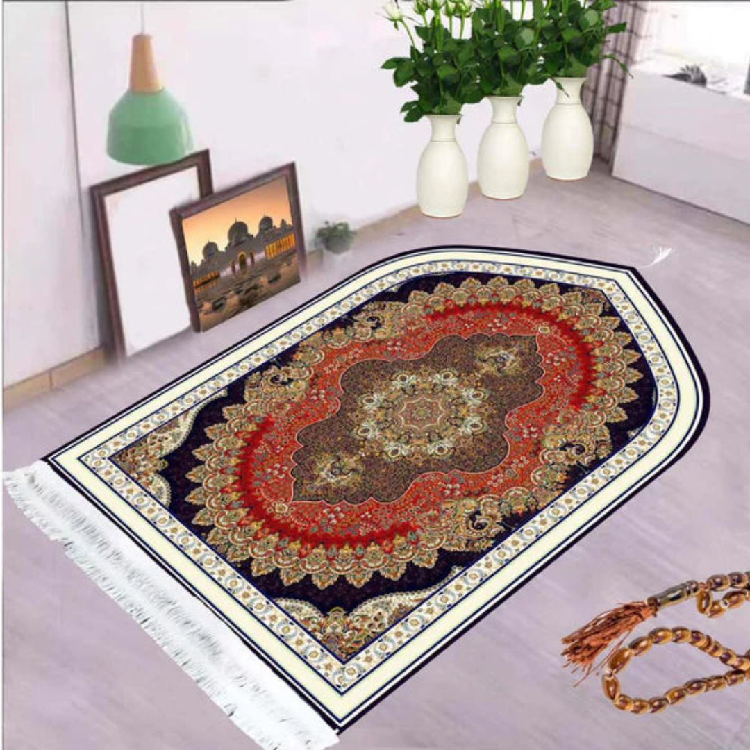 Luxurious Carpet Style 3D Prayer Mat | Imported Janamaz