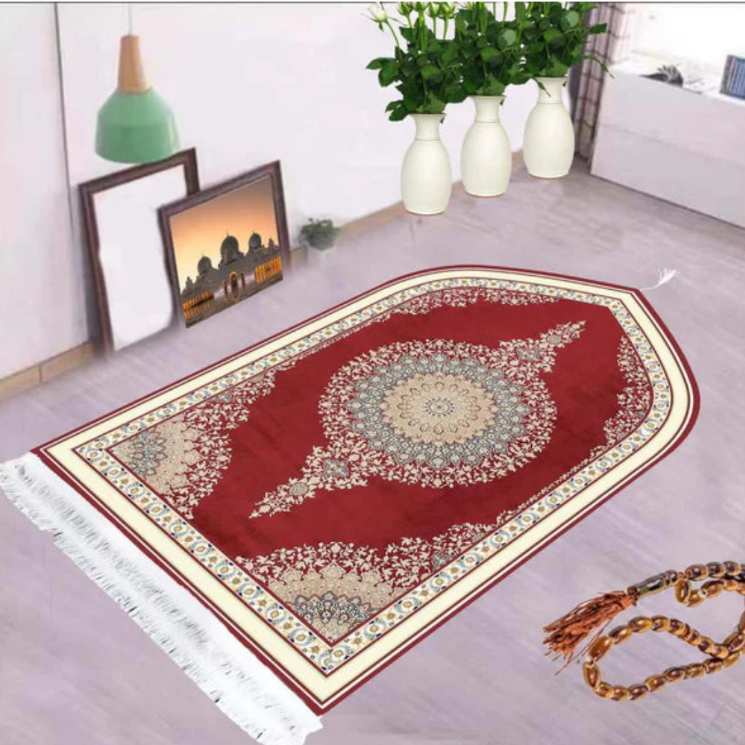 Luxurious Carpet Style 3D Prayer Mat | Imported Janamaz